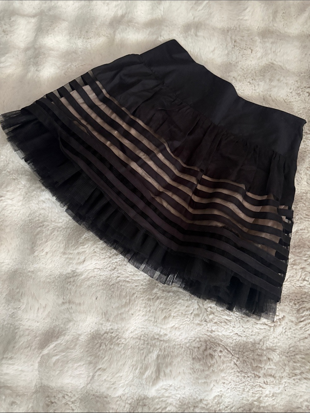 Free People layered skirt with crinoline on skirt hem